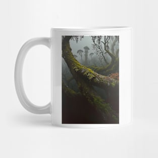 Moss and Lichen Growing on a Log Mug